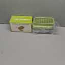 Ice Cube Tray with Lid and Bin, 2 Pack of Ice Trays with 64 Pcs Ice Cube Molds for Freezing(Green)