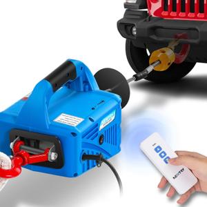 NEWTRY 1100lbs Electric Hoist Winch with Wireless Remote Control 110/120 Volt Portable Power Electric Hoist 16ft/min