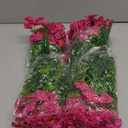 Artificial Flowers for Outdoors, 12 Bundles Faux Plants Outdoor, UV Resistant Artificial Plants Outdoor, Silk Fake Artificial Flowers for Outside Home Decor Planter Porch Decoration, Rose Red