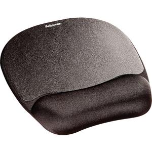 Fellowes Memory Foam Mouse Pad/Wrist Rest- Black (9176501) (9.3L x 7.9W inches)