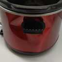 Elite Gourmet MST-900RXT# Electric Ceramic XL Jumbo Slow Cooker, Adjustable Temp, Entrees, Sauces, Stews & Dips, Dishwasher Safe Glass Lid & Crock, 8.5Qt, Metallic Red