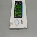 Digital Wall Clock Large Display, 17.3" Digital Clock with RGB Color Remote Control, Auto-Dimming Big Wall Clock with Night Light,Auto DST,Date Week,Temp for Home Decoration, for Elderly (Green)