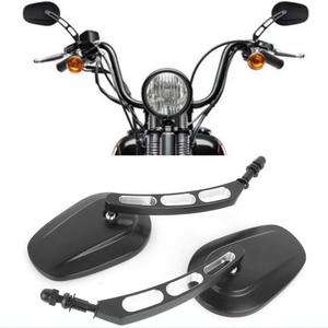 Motorcycle Mirrors Black, M8 Rearview Side Mirror, Universal Motorcycle Rearview Mirror Accessories Compatible with 1982-2023 Sportster Road King Street Glide Electra Dyna Softail Ultra Vrod