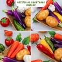 15 Pcs Artificial Vegetables, Fake Vegetables Decorative Vegetables Realistic Vegetables for Kitchen Décor, Display Vegetables Props Fake Potatoes Pumpkin Carrot Tomato Peppers