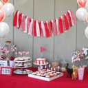 Red And White Gingham Banner/Garland - Red Gingham Banner For Baby Shower,First Birthday High Chair Bunting For Boy,Wall Hanging, Nursery Decor (red)