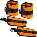 2 Pairs Ankle Wrist Weights for Land or Aquatic Exercise Aqua Cuffs Aqua Aerobics Fitness Bands for Ankle and Wrist Adjustable Weights for Swimming Pool Workout Equipment (1lb)