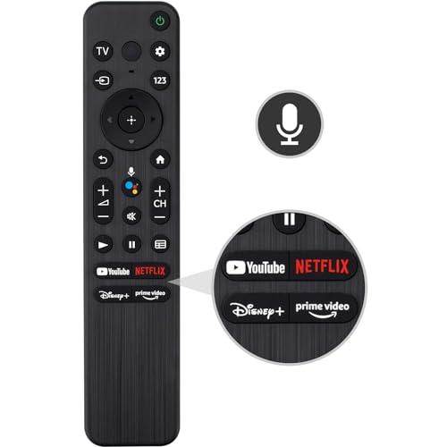 Voice Remote Replacement for Sony TV Remote, for Sony Smart TVs and Sony Bravia TVs, for All Sony 4K UHD LED LCD HD Smart TVs with YouTube, Netflix, Disney+, Prime Video Quick Buttons