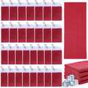 Honoson 30 Pack Cooling Towels 27"x16" Microfiber Neck Cooling Towel with Pouches, Reusable Sports Towel for Gym Running Golf Workout Outdoor Heat(Scarlet Red)