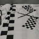 Lrrtwer 6FT Racing Checker Spandex Arch Backdrop Cover (Black and White) for Kids Birthday Party, Baby Shower, Photo Booth Background