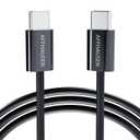 AFFHAUSEN USB C to USB C Cable 7ft (Matte Black), 60W Fast Charging, 480Mbps, USB-C Charging Cord for iPhone 17/16/15, MacBook Air/Pro, iPad Pro, Samsung Galaxy S25