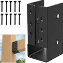 Concealed Joist Hanger (6 Pack), 2"x4" Outdoor Concealed-Flange Joist Bracket with Screws, Q235B Steel Powder Coated Concealed Mount Light Joist Hangers for 2"x4" Beam, Swing, Handrail, Fence
