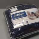 CozyLux Queen Comforter Set Navy Blue - Bed in a Bag Queen Size 7 Pieces, Luxury Soft Bed Set for All Seasons, Bedding Set with Down Alternative Comforter, Sheets, Pillowcases & Shams