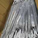 Reginary 100 Pack Clear Wedding Umbrellas Bulk Transparent Auto Open Stick Windproof Waterproof Large Canopy Umbrella with White European J Hook Handle for Wedding Bride Groom Photography Golf