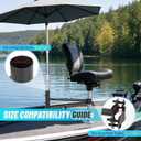 Boat Seat Umbrella Holder for Pin Post, Fits 1″–1.65″ Seat Post Tubes, Heavy Duty Clamp for Fishing Boats, Kayaks & Chairs (Umbrella Not Included)