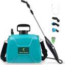 2 Gallon Battery Powered Garden Sprayer, Electric Sprayer with USB Rechargeable Handle, 3 Mist Nozzles, Retractable Wand, Water Pump Sprayers with Adjustable Shoulder Strap for Yard, Lawn and Garden