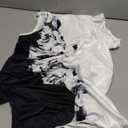 Zeagoo Women Floral Summer Casual Beach Printed Tank Dress with Pockets Pleated Front Long Dress (Small, Black/White Print)