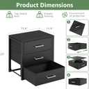 BOLUO Closet Drawers Black Fabric 3 Drawer Small Dresser for Closet Organizers and Storage Bedroom Dorm Modern