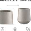 Kante 15.3"+11.6"+8.2" Dia Round Concrete Planter, Large Outdoor Indoor Planter Pots Containers with Drainage Holes and Rubber Plug for Home Garden Patio, Weathered Concrete, Set of 3: 15.3" + 11.6" + 8.2" D