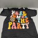 Here Come The Party Retro Bachelorette Bridal Party Wedding T-Shirt (Small, Black)