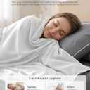 Cooling Comforter, Cooling Blanket for Hot Sleepers, All Season Lightweight Comforter for Night Sweats, Down Alternative Duvet Insert, Blanket for Night Sweats, Queen - 90"x90"(Arctic White)
