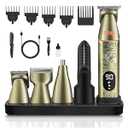 DSP 6 in 1 Man's Grooming Kit, Clipper and Trimmer Set, Trimmer Professional Barber, Shaving Mustache, Body, Nose Hair Trimmer, Waterproof IPX6, U-Shaped Hair Clipper
