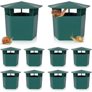 10 Pcs Beer Slug Snail Traps, 4.9" x 4.1" Reusable Plastic Snail Trappers, Slug Catchers and Snail Houses for Garden and Farm Pest Control