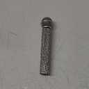 Sanwuta Fake Microphone Prop Sparkly Bling Rhinestones Plastic Play Microphone Pretend Glitter Bedazzled Mic for Cosplay Party Costume (Silver)