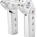 Mofun 6" Tall Adjustable Pullback Handlebar Riser, 1" Clamp Diameter, Compatible with Harley Softail Dyna Sportster 1200 883 Road King Road Glide with 1" Handlebar, Chrome
