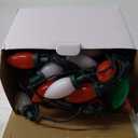 HAYATA C9 Bulbs Christmas Lights 50 LED 36ft Strawberry String Light Red&White&Green - Fairy Lighting for Outdoor, Indoor, Garden, Yard, Party, Home, Wreath, Garland, Christmas Tree Decorations (Multicolor)