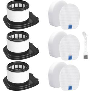 IX141 Replacement Filter for Shark Rocket Pro IX140 IX141 IX142 IZ140 IZ140C IZ141C IZ142 UZ145 Cordless Stick Vacuum,3 HEPA Filter 3 Foam & Felt Filter 1 Cleaning Brush Part # 617FJ140 & 616FJ140