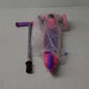 Voyager 3 Wheel Kick Scooter with Light Up Wheels and Tbar - Pink/Purple