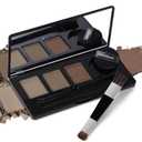 2 x Root Touch Up Hair Color 3 Color Blendable Hairline Powder for Gray Coverage, Root Cover Up & Thinning Edges 48H Sweat Resistant, Natural Finish for Women & Men Dark Brown