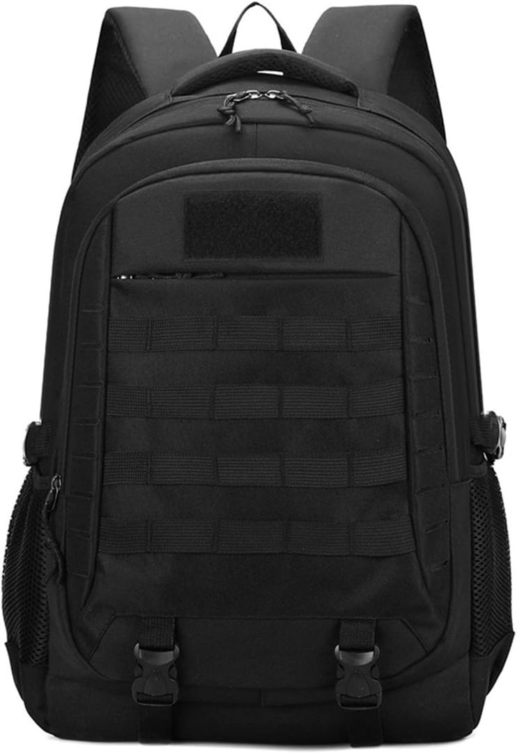 Lawaia Tactical Backpack Military Rucksack 45L Waterproof Hiking Packs Army Survival Assault Backpack Outdoor Sports Fishing Camping Bag Gym Backpacks for Men-Black (Large)