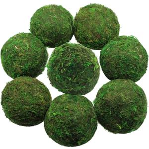 Large Decorative Moss Balls, 8 Pcs 3.5" Green Dried Moss Spheres Ball, Greenery Balls Faux Mossy Globes, Moss Decor Balls for Bowls Filler, Wedding Decors, Centerpiece (3.5"- Set of 8)