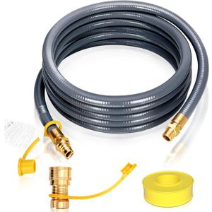 3/4" Natural Gas Hose for Generator, 24FT 3/4" ID Natural Gas Hose with Quick Connect for NG/LP Propane Appliances, Grill,Patio Heaters,Generators, Indoors & Outdoors CSA Certified