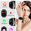 Smart Watches for Men/Women, 1.75" Bluetooth Call, AI Voice Smartwatch, 24/7 Heart Rate Monitor, Blood Pressure/SpO2/Sleep Tracker, IP68 Waterproof, 100+ Sports Fitness Tracker for Android iOS Black