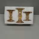 Glass Candle Holders, Set of 3 Candle Holders for Pillar Candles, Candlestick Holder for Pillar Taper TeaLight Candles, Table Centerpiece for Wedding Dining Living Room Home Decor