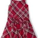 The Children's Place,Girls,Sleeveless Dressy Bubble Hem Dress,Red Ochre Plaid,14