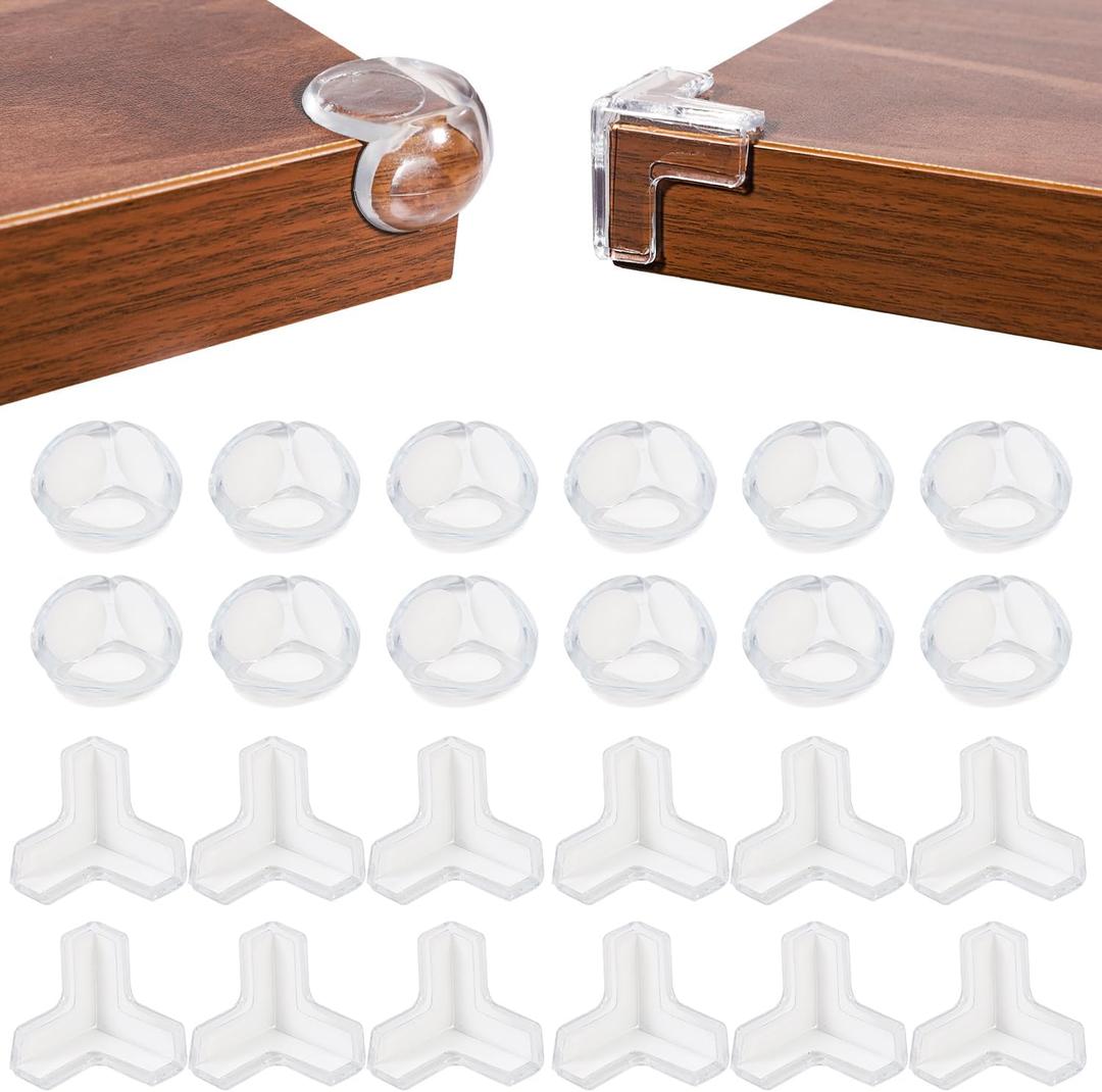 24 Pack Corner Guards Corner Protectors for BabyTable Corner Protectors for BabyFurniture GuardsBaby Proof Corner Protectors to Cover Sharp Furniture