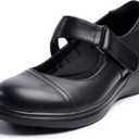 Cusolemore Women's Mary Jane Shoes with Arch Support, Closed Round Toe Mary Jane Flats for Women, Black Flats, Comfortable Dress Shoes for Work Office Casual Walking Size 8