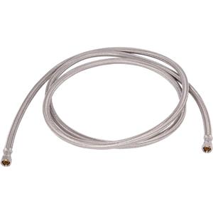 Eastman 96 Inch Steel-Flex Flexible Faucet Connector, 3/8 Inch x 3/8 Inch Compression Connection, Braided Stainless Steel Faucet Supply Line, 48082