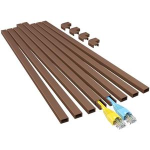 Yecaye Brown Cord Hider, One-Cord Channel Cord Cover on Wall, Cable Management Kit, Wire Covers for Cords, Cable Raceway,W0.59in H0.4in, Brown Yecaye Brown Cord Hider, One-Cord Channel Cord Cover on Wall, Cable Management Kit, Wire Covers for Cords, Cable Raceway,W0.59in H0.4in, Brown