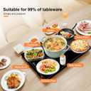 Electric Heat Warming Tray, 20"x15" Full Surface Mat Warmer With Thermostat, Digital Display,Support 104~284, Timer (30min-24hrs), Perfect For Parties Buffet, Countertop, Heat-Resistant Glass