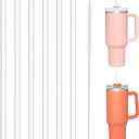 6 x Aillwith 6 PCS Replacement Straws for Stanley Cup 40 oz 30 oz 64 oz Tumbler, Reusable Drinking Straws with Cleaning Brush for Stanley Cup Accessorie, BPA Free, Dishwasher Safe