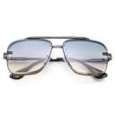 COASION Mens Sunglasses Costume Eyewear Retro Square Aviator Sun Glasses Frames for Women (Gunmetal/Gradient Blue)