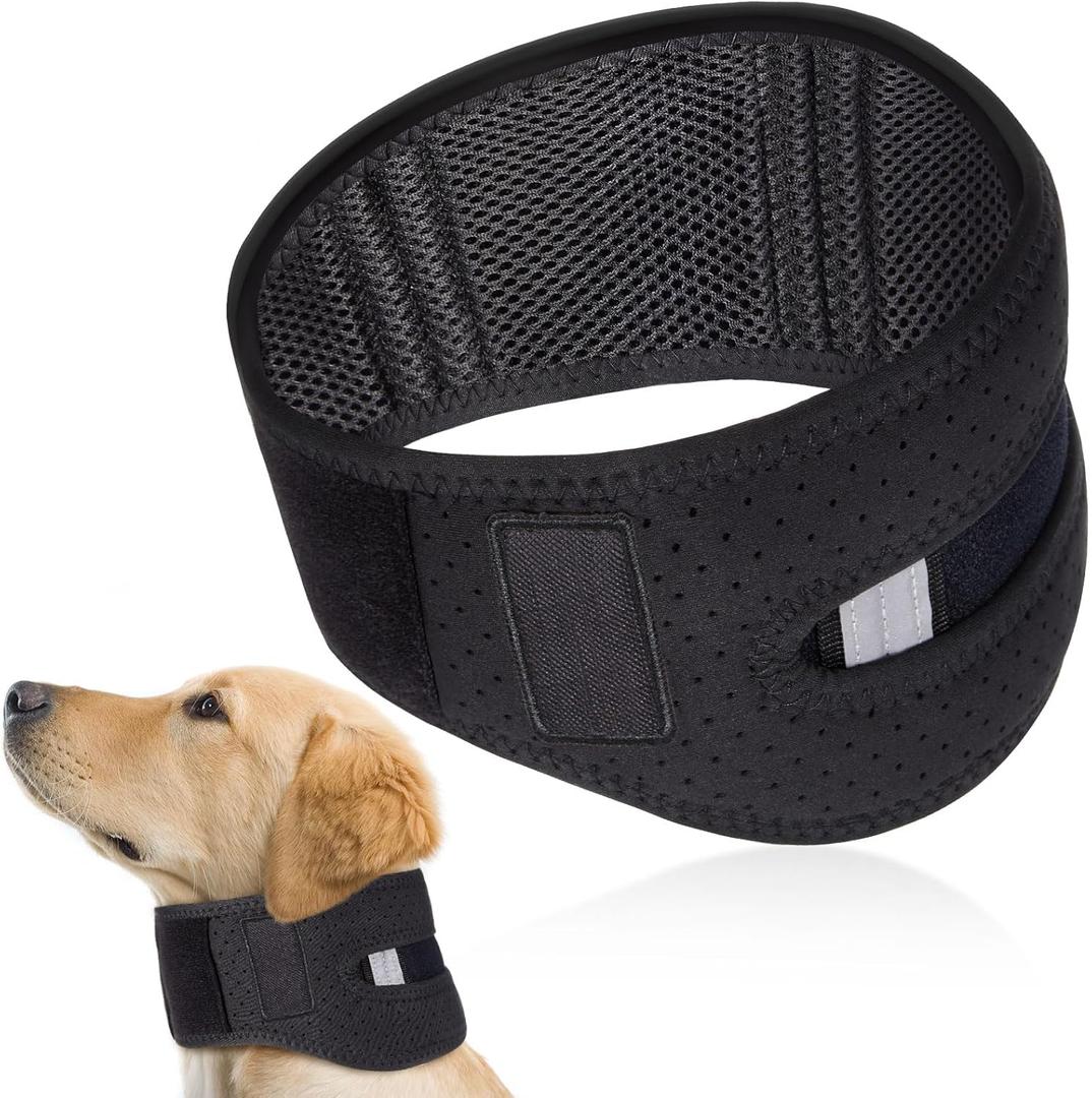 Adjustable Dog Neck Brace Offers Support for Pets Neck Pain Injury Relief Soft Support Cervical Vertebral Sprains and Instability Brace Collar for Dogs(XL) (Black)