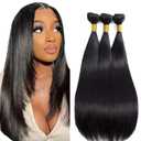 Natural Black Color Straight Bundles Human Hair 18 20 22 Inch Brazilian Unprocessed Virgin Hair 3 Bundles Straight Human Hair Extensions 300g