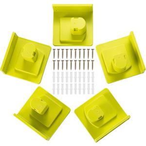 5 Pack Tool Holder Compatible with Ryobi 18V Power Tool Wall Mount Portable Holder Mount Hanger Storage Organizer with Screws Easy Installation for Workshop Garage