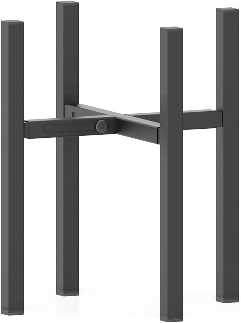 Plant Stand for 10"-16" Plant Pot Indoor Outdoor Corner, Adjustable Metal Heavy Duty for Large Pot (Black 1 Pack)