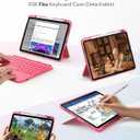 ESR iPad 11th (A16) 2025/10th Gen Flex Keyboard Case, Ultra-Light Magnetic Detachable Keyboard for iPad 10.9" with Writing/Viewing Modes, Larger Precision Trackpad, Pink